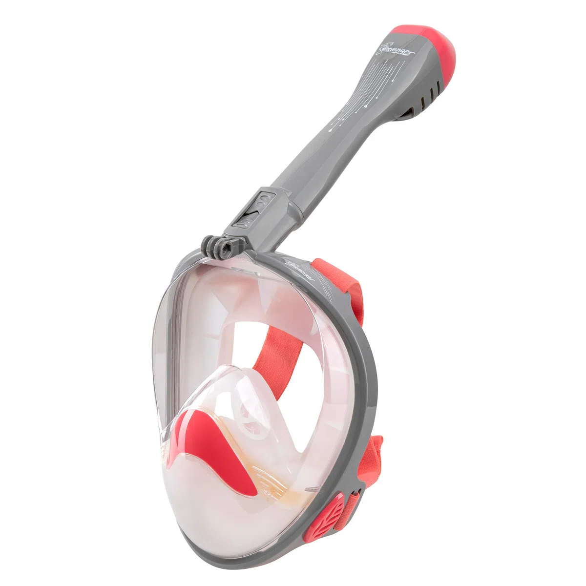 Seavenger Nautilus - Maschera da snorkeling integrale con nuovo sistema respiratorio (corallo, S/M)
