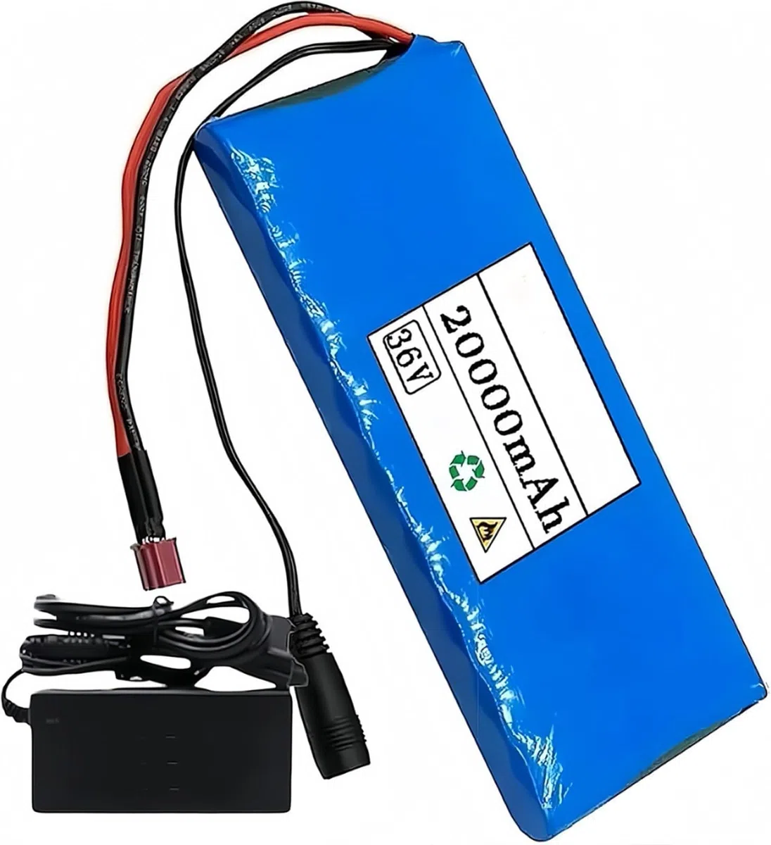 Batteria Per Bici Elettrica Pedelec Da 36 V 20 Ah, Batteria BMS Integrata, Pacco Batteria Per Bici Elettrica, Batteria Agli Ioni Di Litio Ricaricabile Con Caricabatteria 36V 20Ah,T