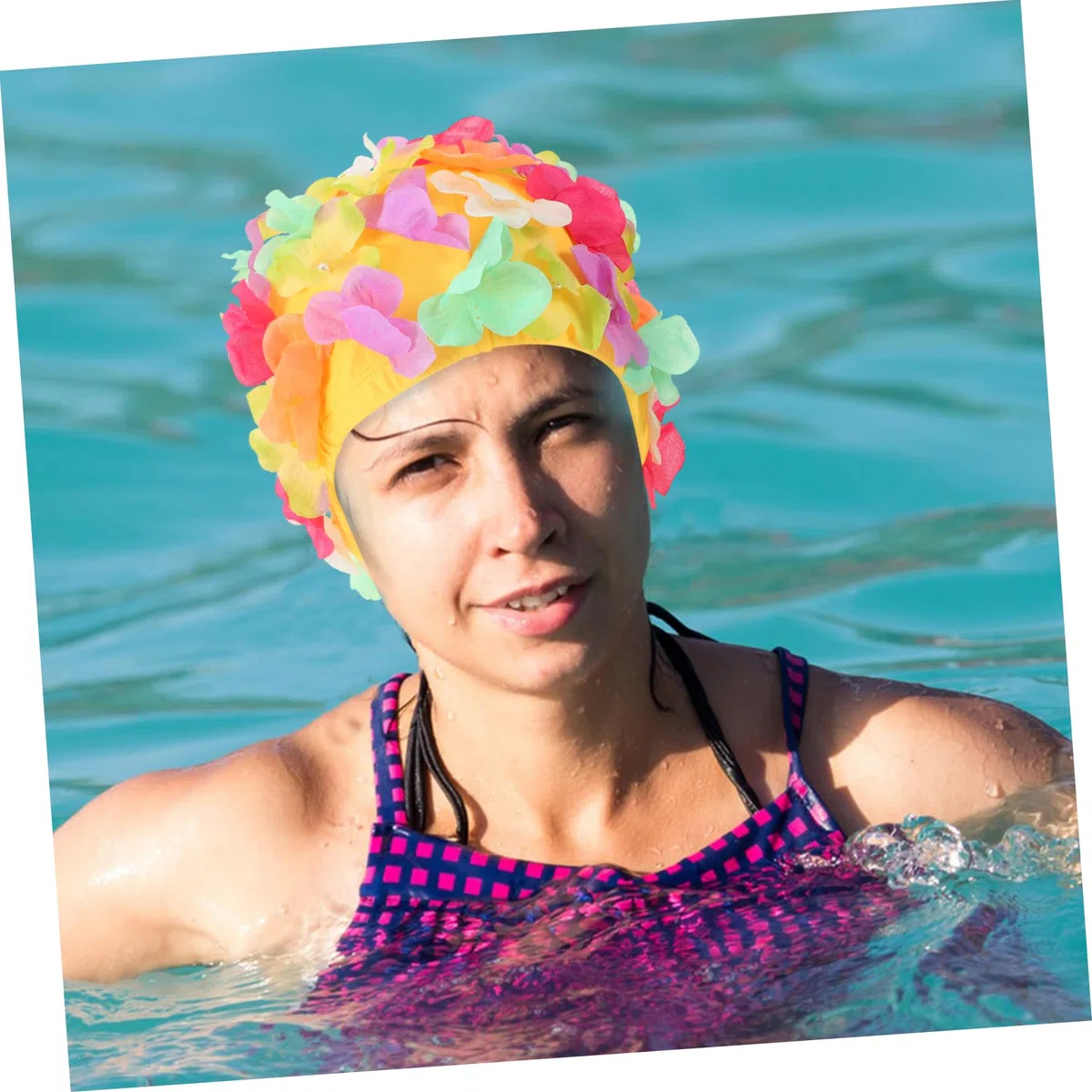 Cuffia in Nylon con e Protezione per Piscina e Spiaggia Adatta Lunghi Design Vintage e Traspirante