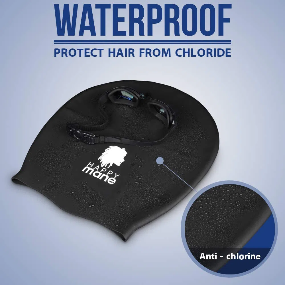 Cuffia da nuoto in silicone XL per trecce e dreadlock, per capelli asciutti durante il nuoto e capelli lunghi, extension e capelli ricci, cuffia da doccia per donne, uomini, bambini