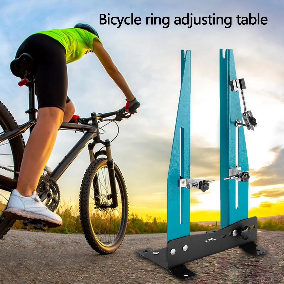 bicyclee - Strumento di regolazione del cerchione, stazione di riparazione | per allineamento ruote | Set di correzione ruote posteriori regolabile con chiavi a raggi, manutenzione di base per bici da
