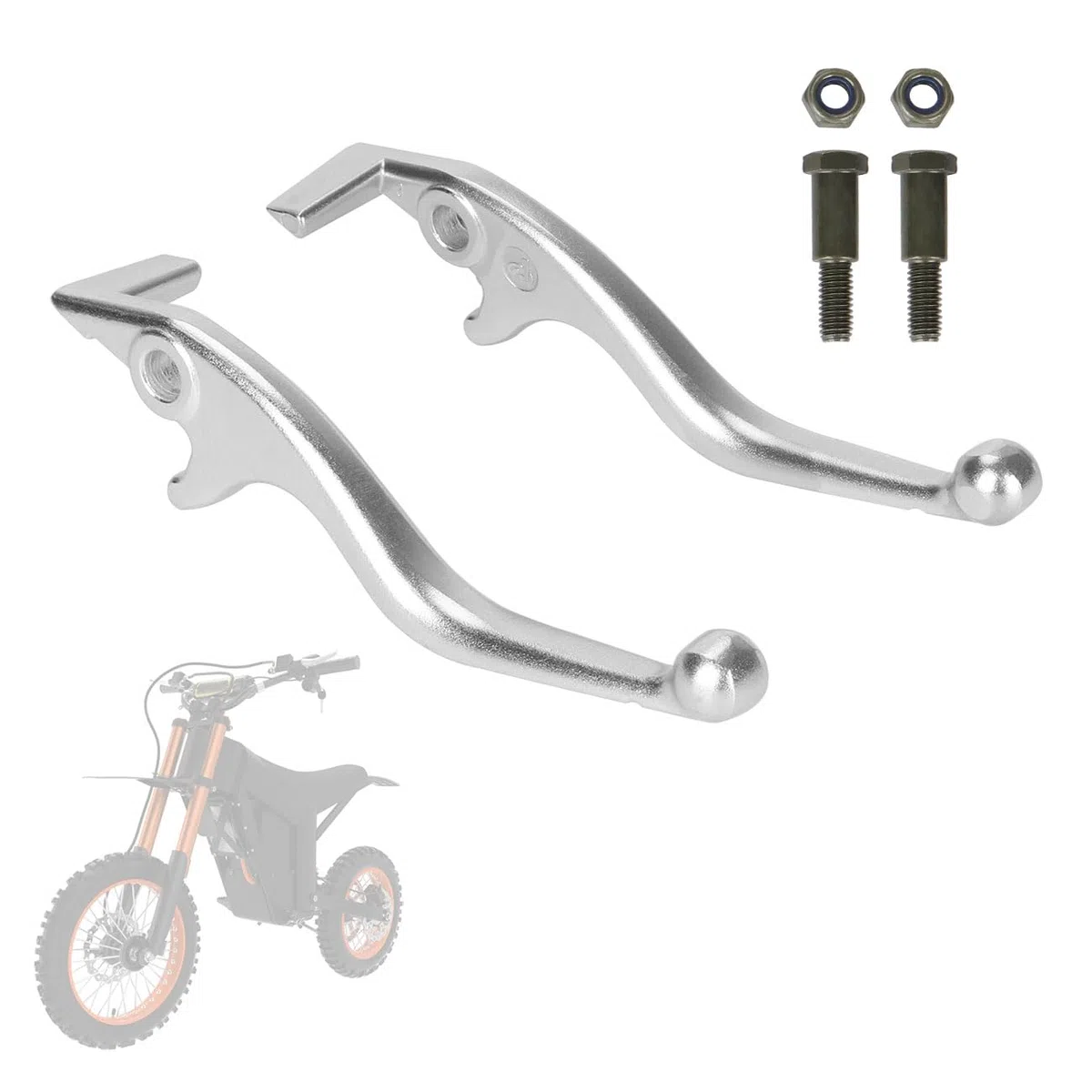 Leva del freno a mano per Tutto Tuttio Soleil 01 E Bike Maniglia del freno sinistra e destra per bici elettrica Ebike Parti del motociclo Alluminio Argento