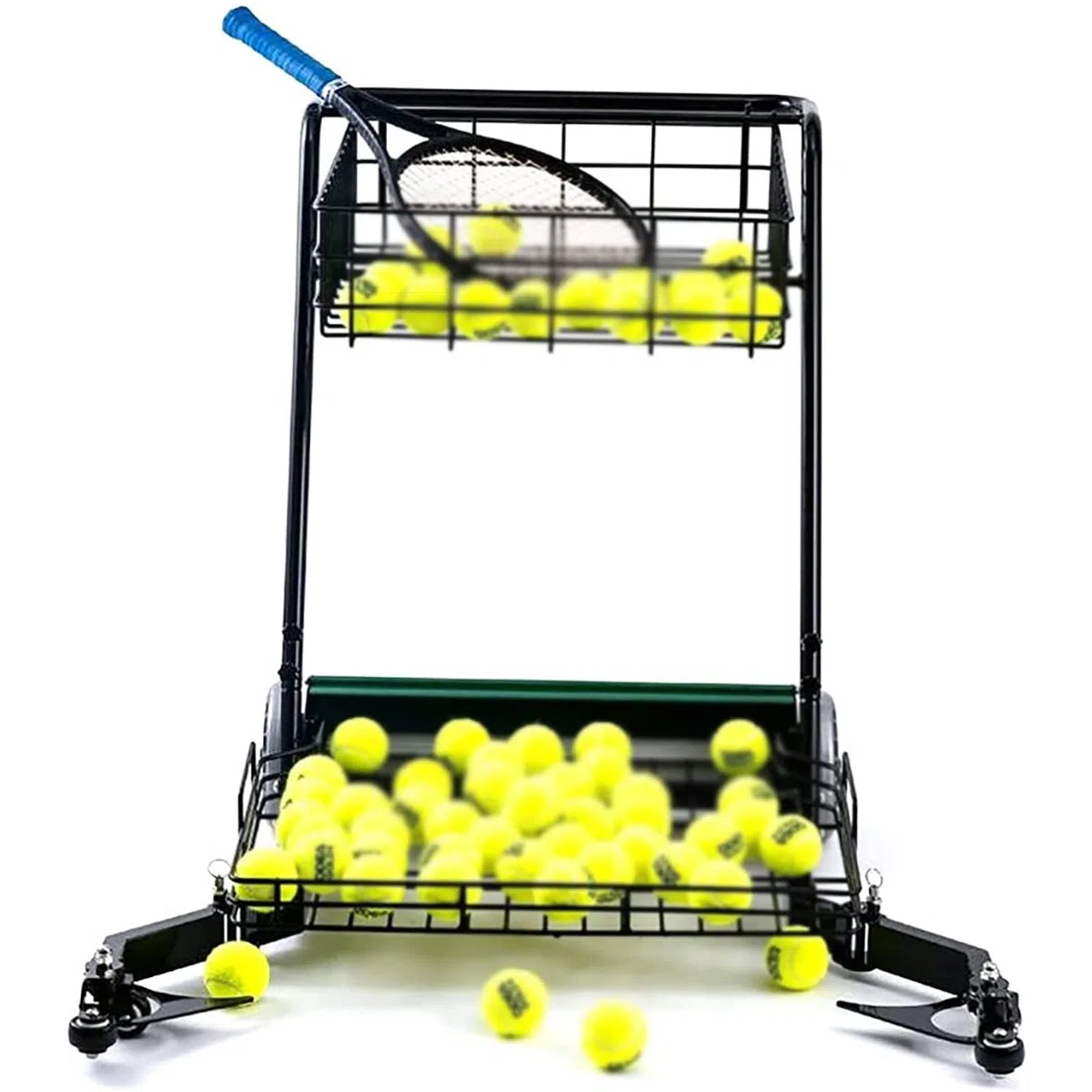 Raccoglitore automatico di palline da tennis, cestino multifunzione per raccogliere palline da tennis, adatto per campi da tennis, club