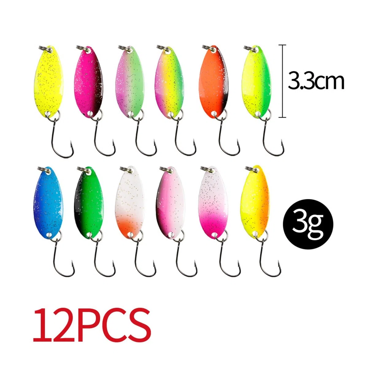 Set di Esche da Pesca Esca da Pesca in Metallo for Lago Mare Carpa Spigola Wobbler Mini Spinner Trota Jig Scatola Rigida Kit Accessori