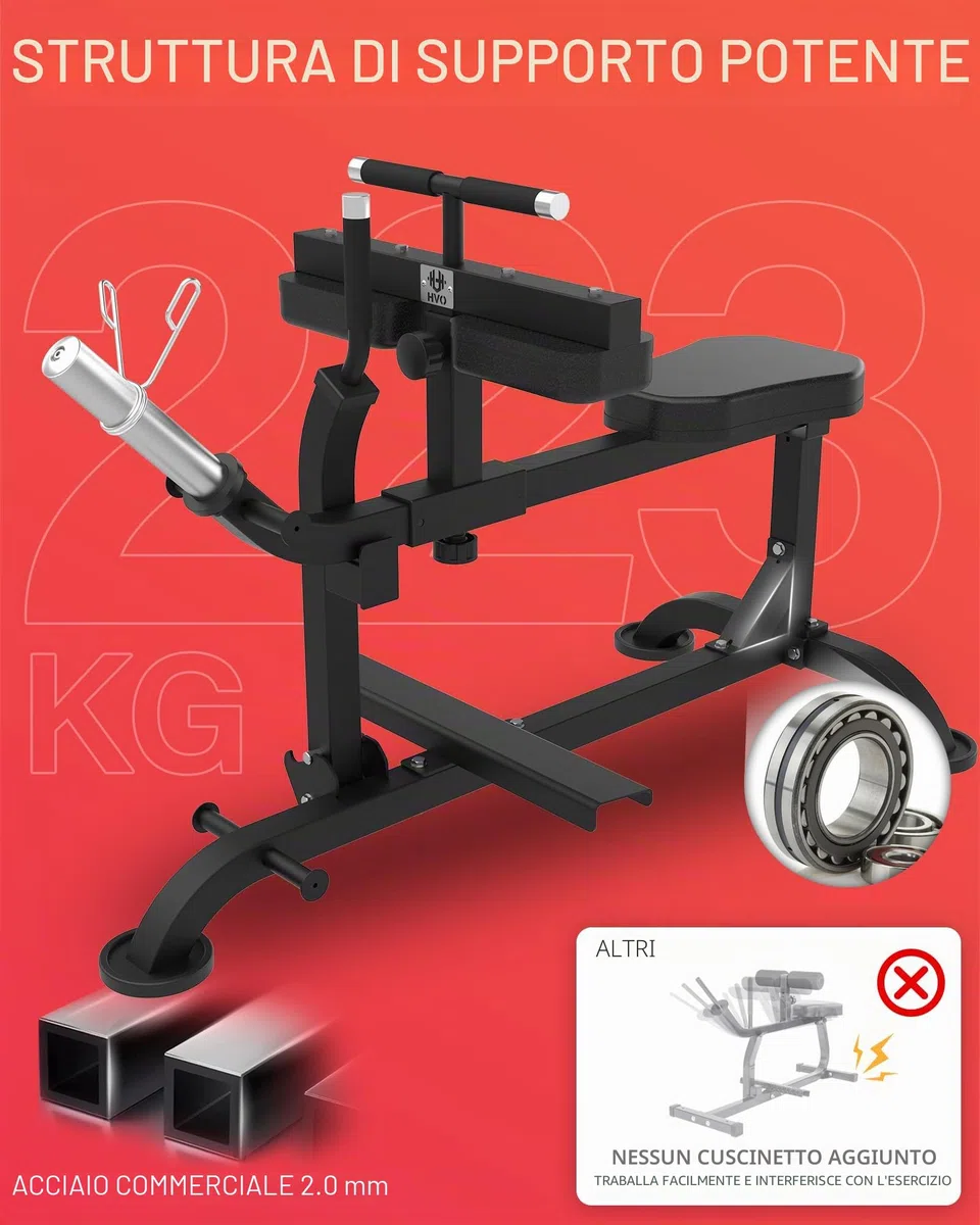 HVO Macchina per polpacci seduti: Attrezzo da allenamento per le gambe a casa in posizione seduta Seated Calf Raise Machine