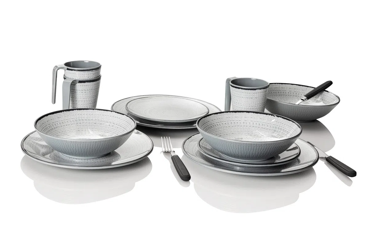Brunner 0830143N.C7X Set Stoviglie da Campeggio per 2 Persone, Tête-À-Tête Tivoli, 8 Pezzi