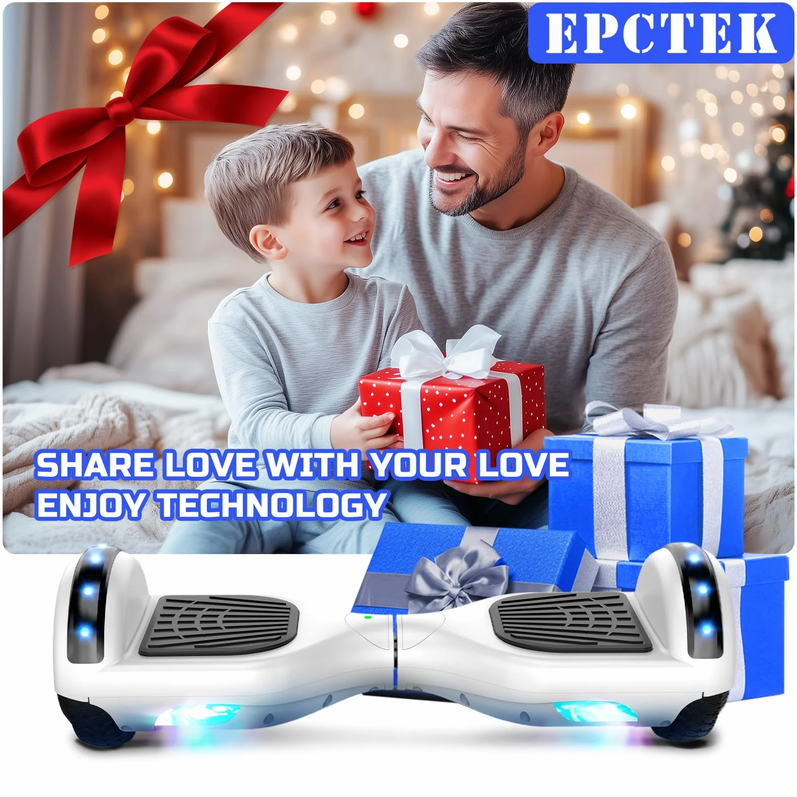 Hoverboard Hover Borad 6.5" con luci LED/Bluetooth, Skateboard Hoverboards, regalo per bambini