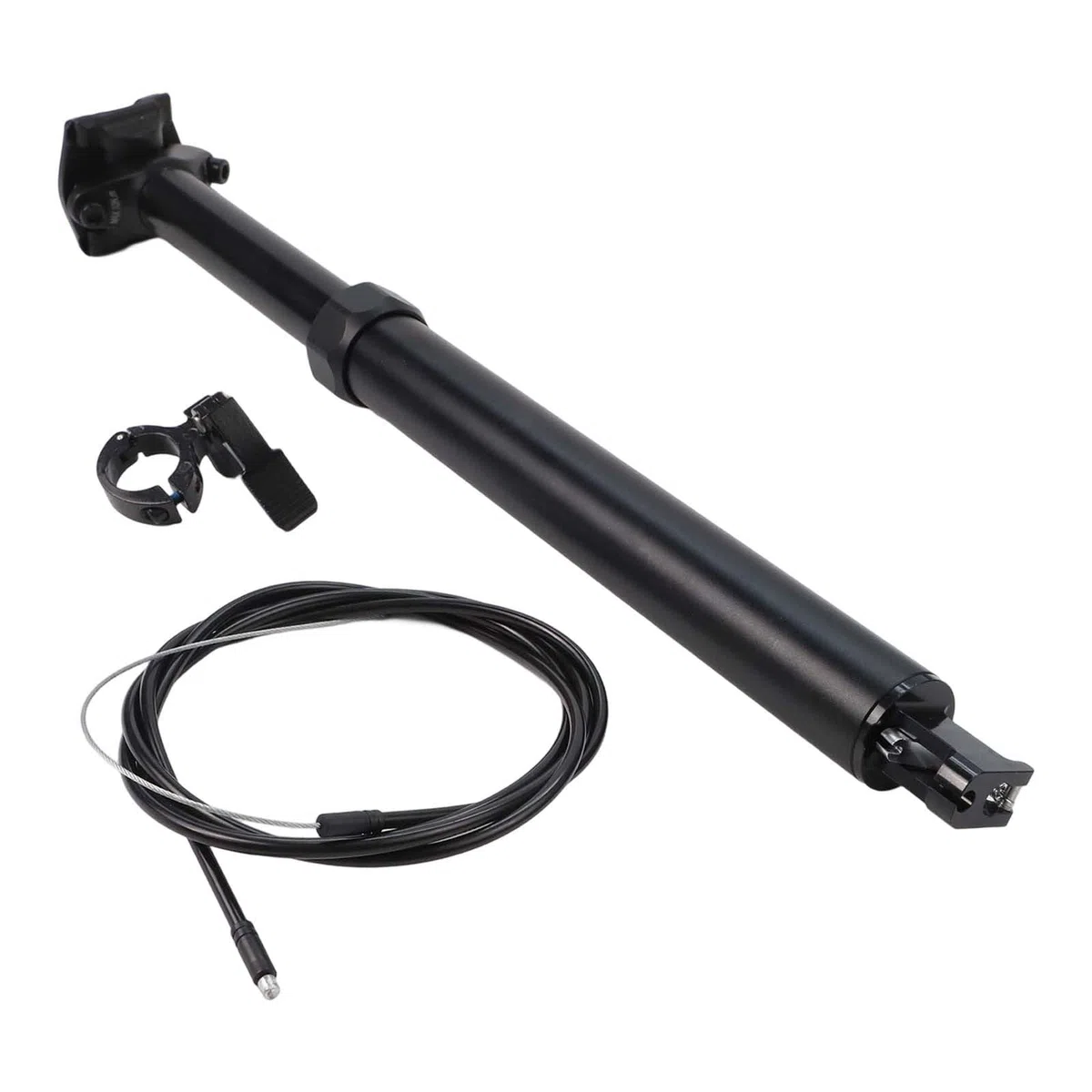 Reggisella telescopico per bicicletta a sgancio rapido da 30,9 mm con instradamento interno dei cavi, in lega di alluminio per MTB, Nero