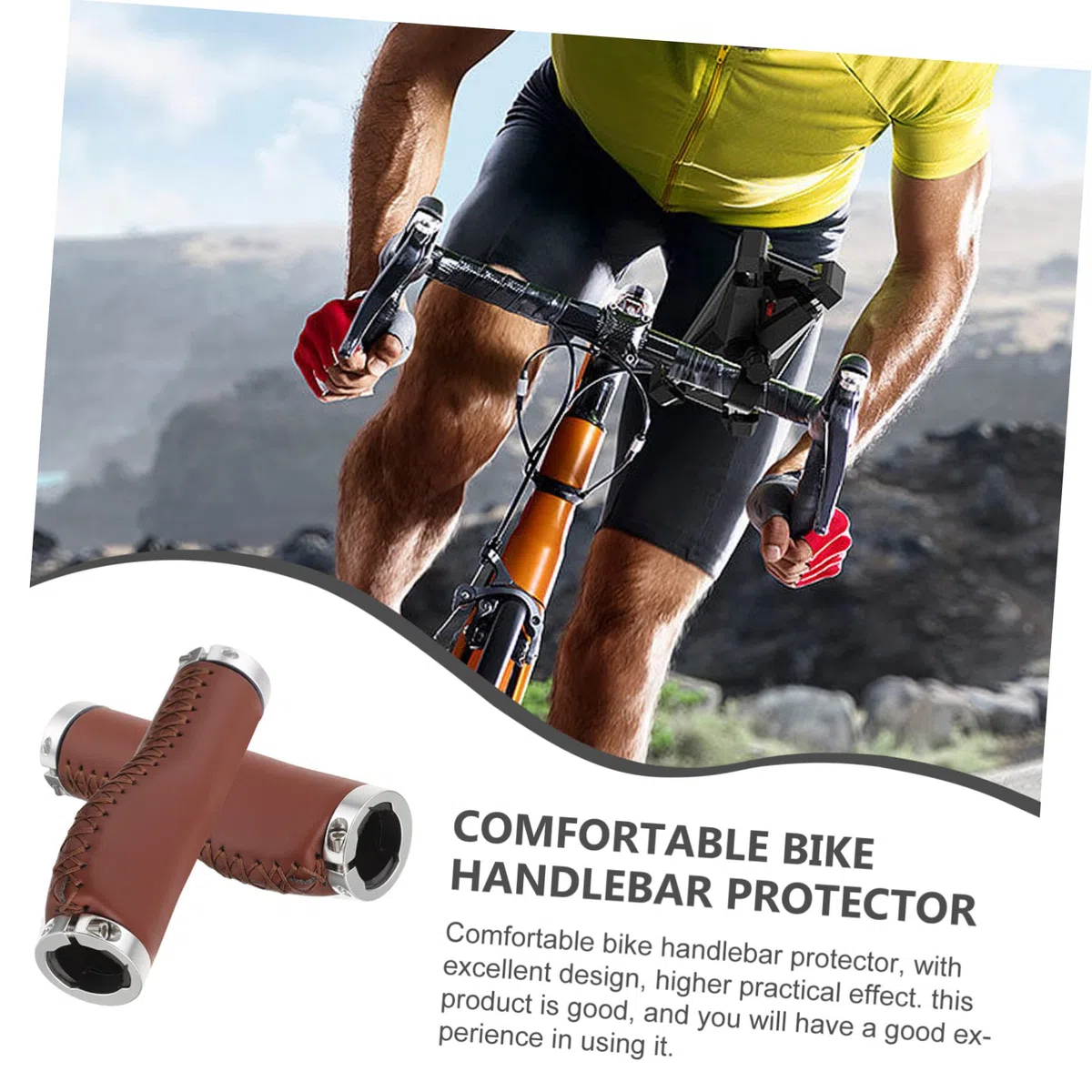 UPKOCH Manopole Antiscivolo per Bici Maniglie Ergonomiche per Manubrio Mountain Bike Impugnature Comfort con Assorbimento Shock E Flessibilità