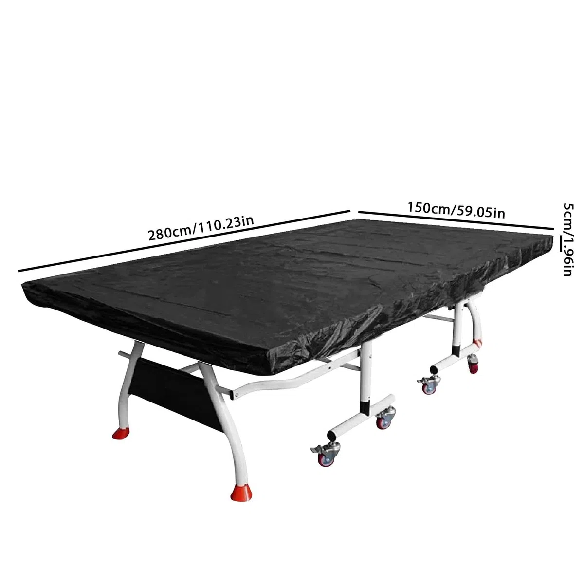 Copertura per tavolo da pong, in tessuto Oxford impermeabile, copertura | per tavoli da pong, per pioggia, sporco, 280 x 150 x 5 cm/350 g