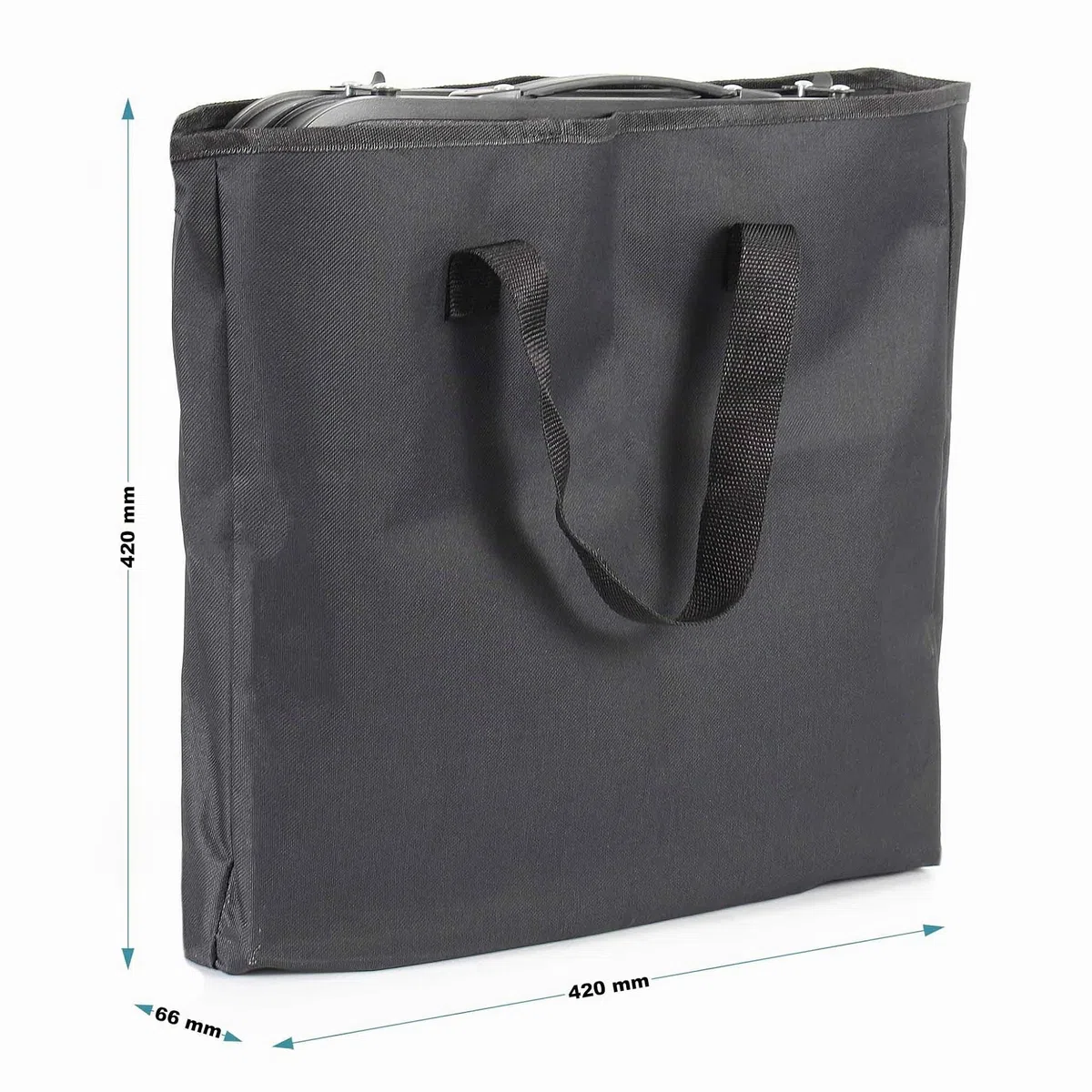 Wiltec Tavolo da campeggio portatile in alluminio 80x40cm regolabile in altezza 70/56/44/33cm nero