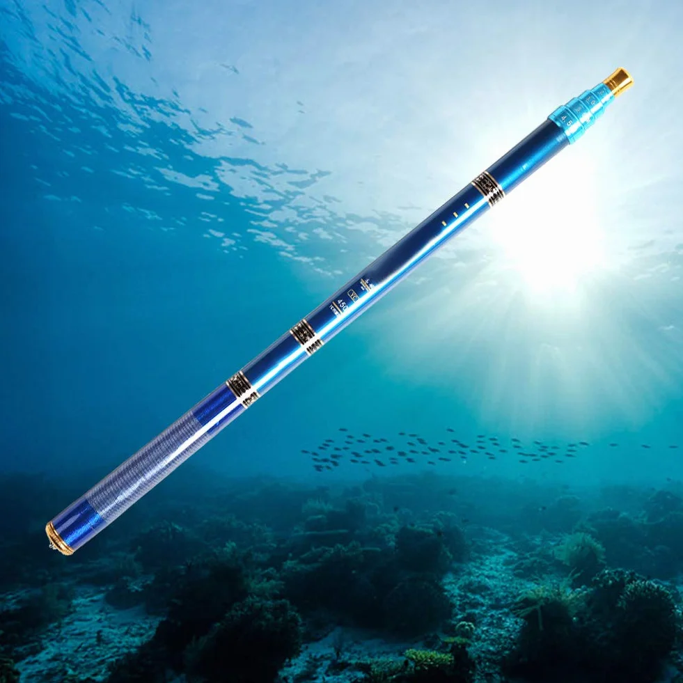 Alomejor Canna da Pesca Telescopica in Fibra di Carbonio Canna da Pesca Ultraleggera da Viaggio per Pesca in Acqua Salata