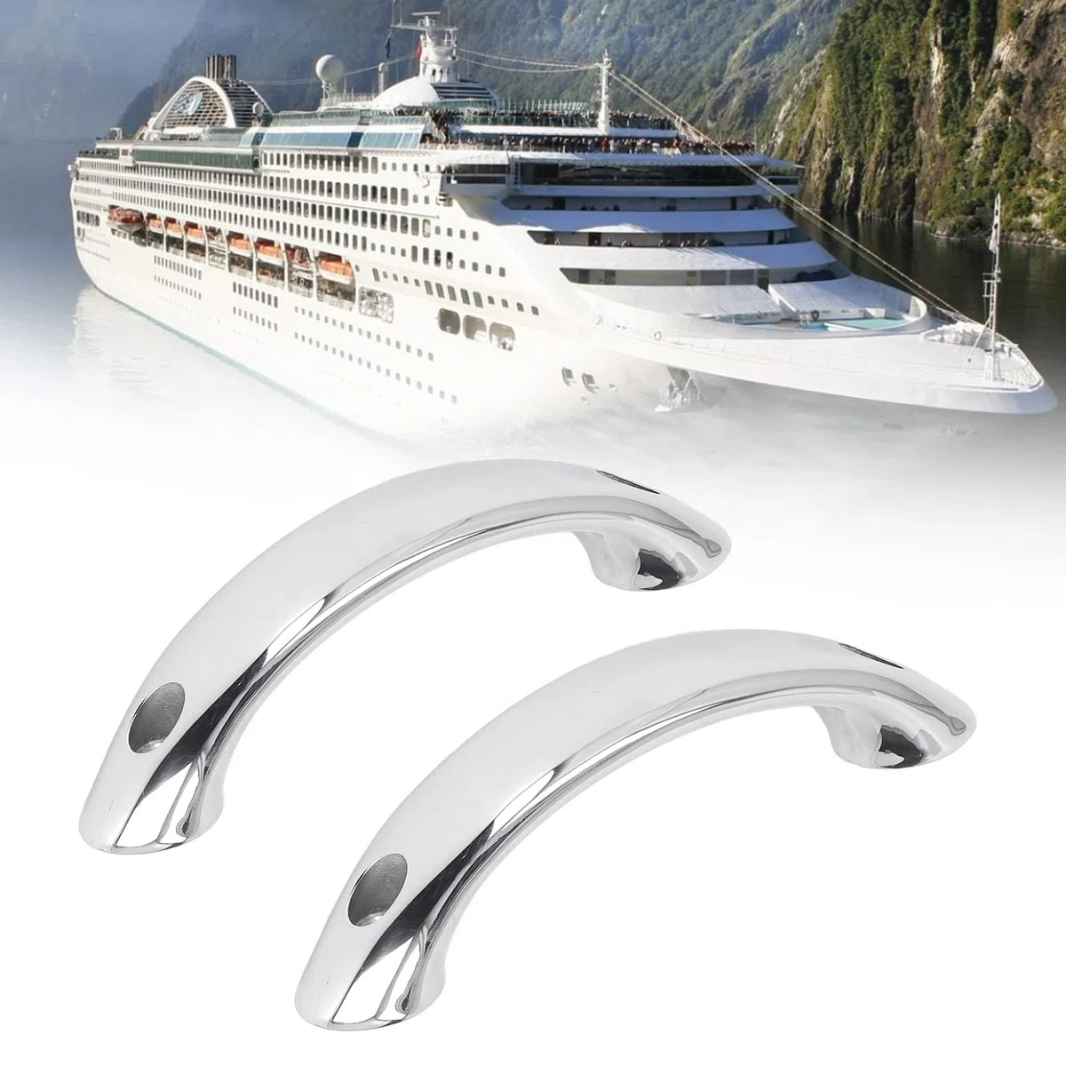 Maniglia per Barca, 2 Pezzi Maniglia per Maniglia Marina Corrimano 165mm Maniglione in Acciaio Inossidabile 316 per Yacht Nave RV