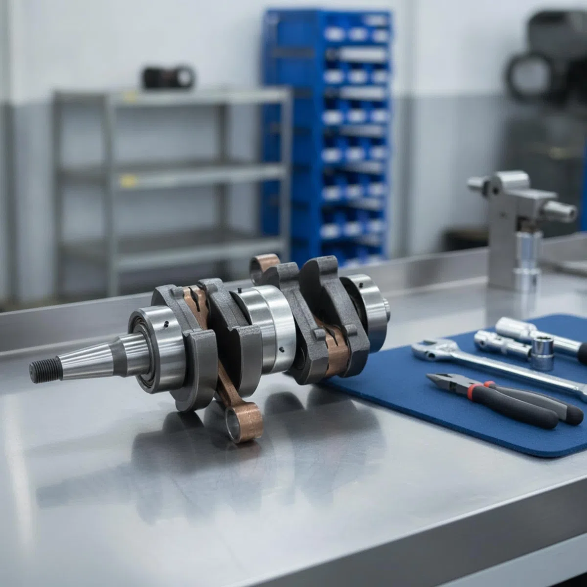 Gruppo Albero Riparazione Motore Bielle Bilanciato Albero Motore Fuoribordo Alta Precisione per Officina Nautica