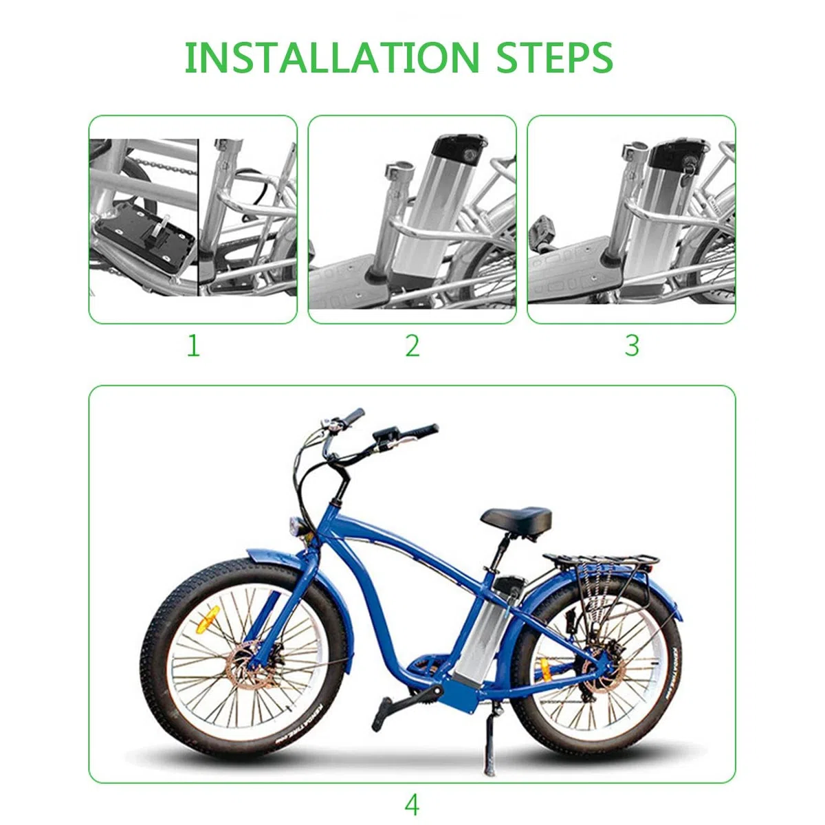 Batteria per Bici Elettrica 36V/48V 15.6Ah/18Ah/21Ah - litio batterie con Caricabatteria per motore da 250W 500W 1000W 1200W, per MiFa Rex Aldi Bike e altre bici (36V15.6AH)