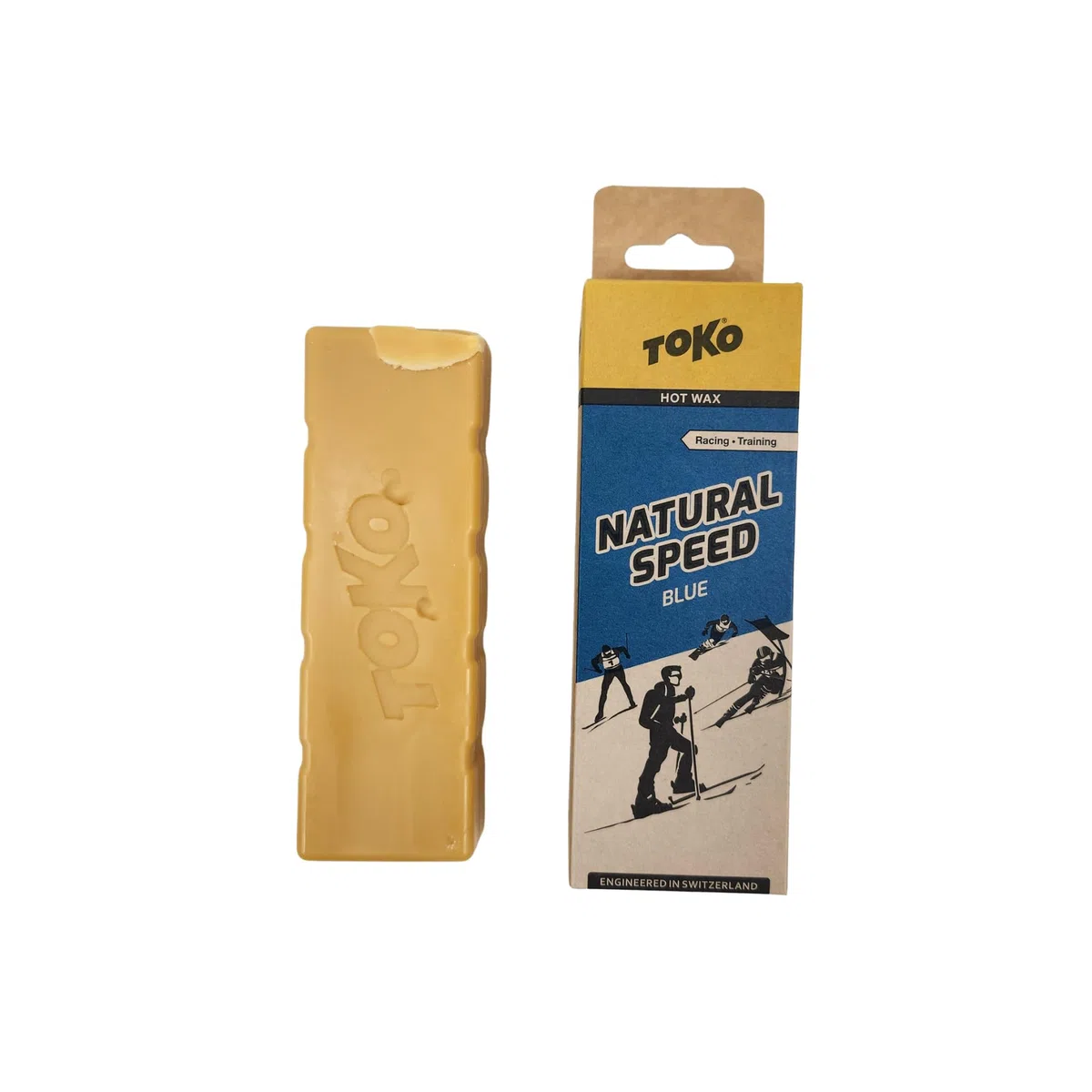 TOKO Natural Performance Wax - Cera calda per sci e snowboard - Biodegradabile senza PFC Swiss Technology - 120 grammi blu - Racing & Training
