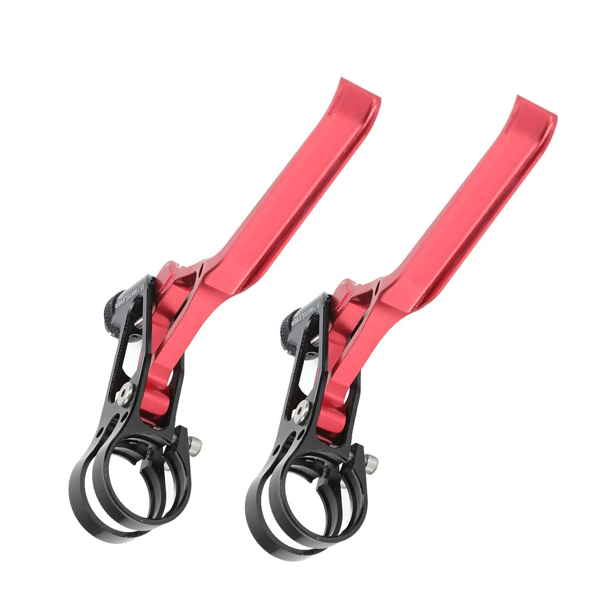 Maniglia del freno cava Leva del freno della bici da strada in lega di alluminio leggera CNC per regolazione delle leve del freno della bici del manubrio da 22,2 mm (Rossa)
