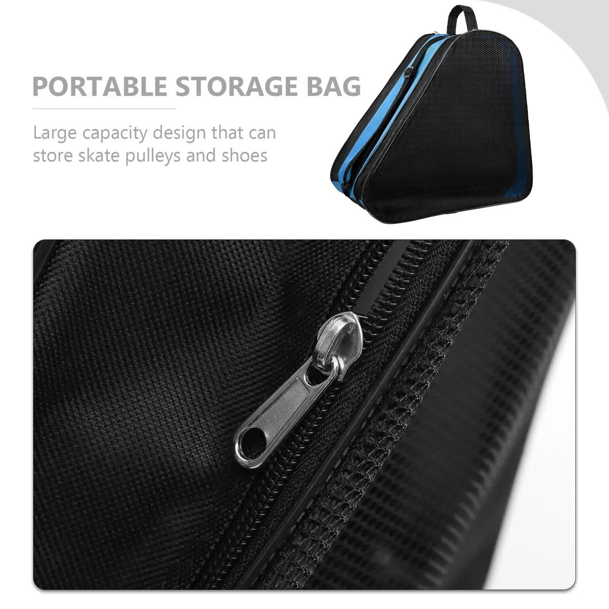 Gatuida 2 pezzi Borsa Porta Pattini Rotelle con Cerniera Custodia Resistente per Scarpe da Pattinaggio su Ghiaccio e Roller Design Multi Conservazione Separata Pratica per Trasporto e Uso