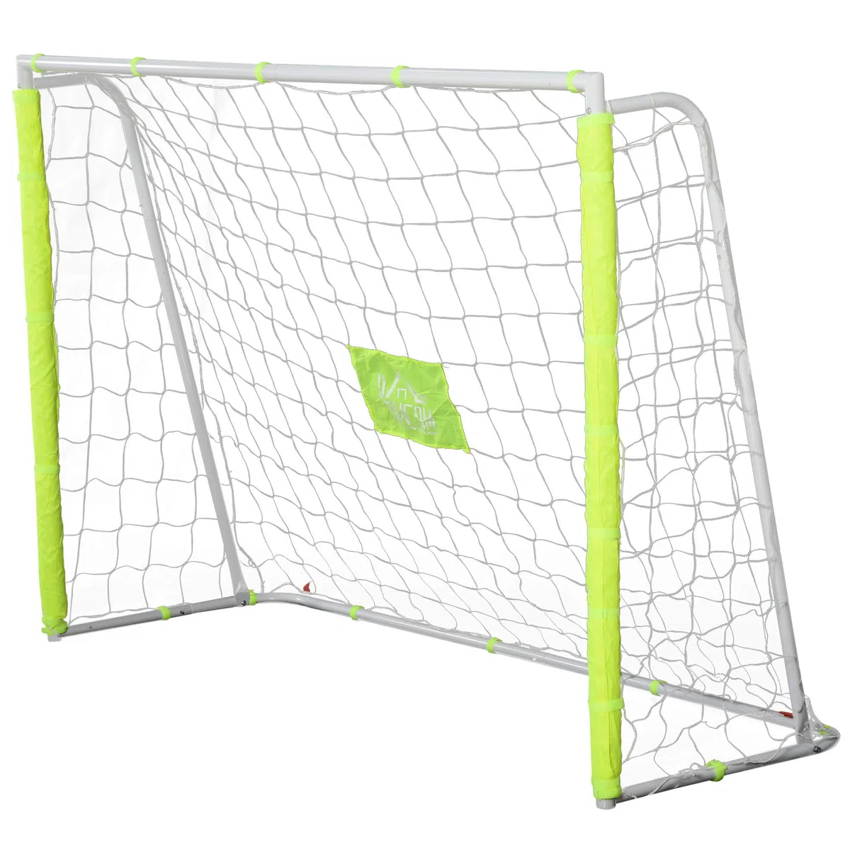 HOMCOM Rete da Calcio da Giardino con Bersaglio Centrale e Pali, Porta Calcio in Metallo e Tessuto Oxford, 186x62x123 cm