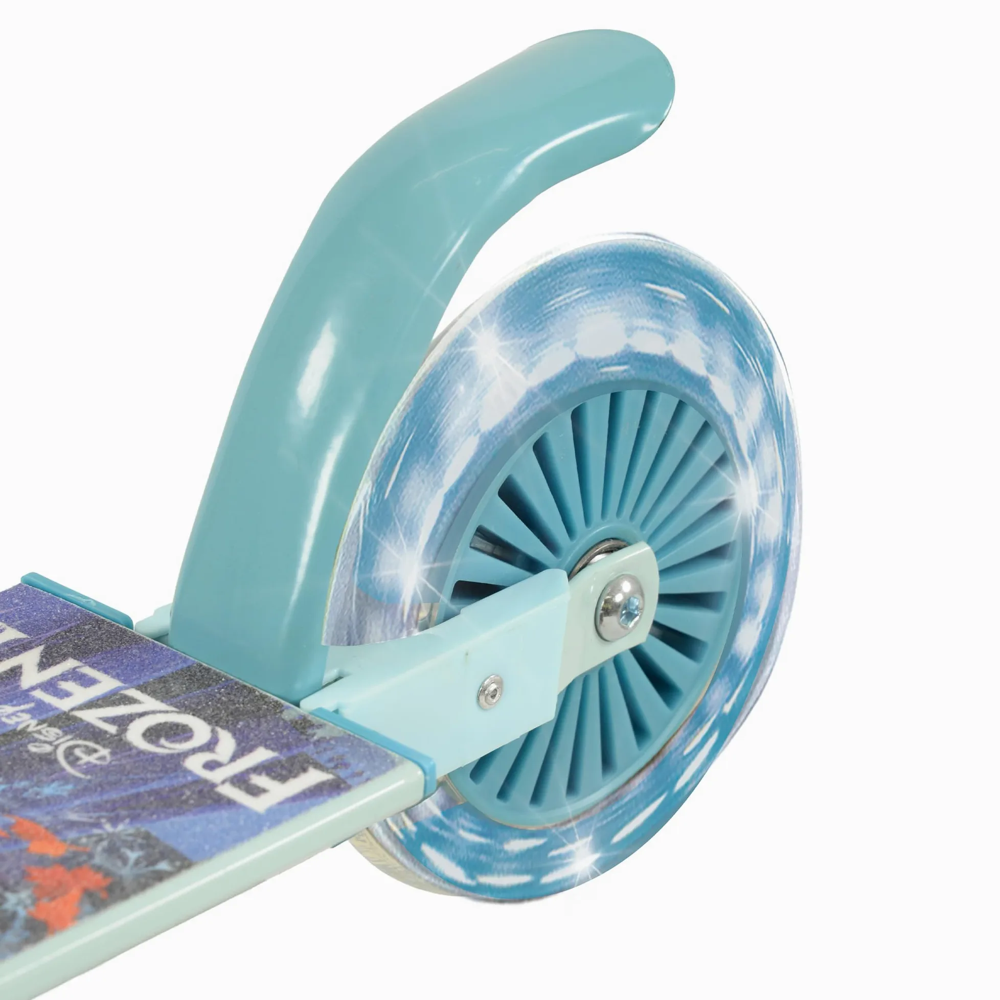 Disney Frozen 2 - Monopattino pieghevole per bambini e bambine, ruote luminose e manubrio regolabile, licenza ufficiale