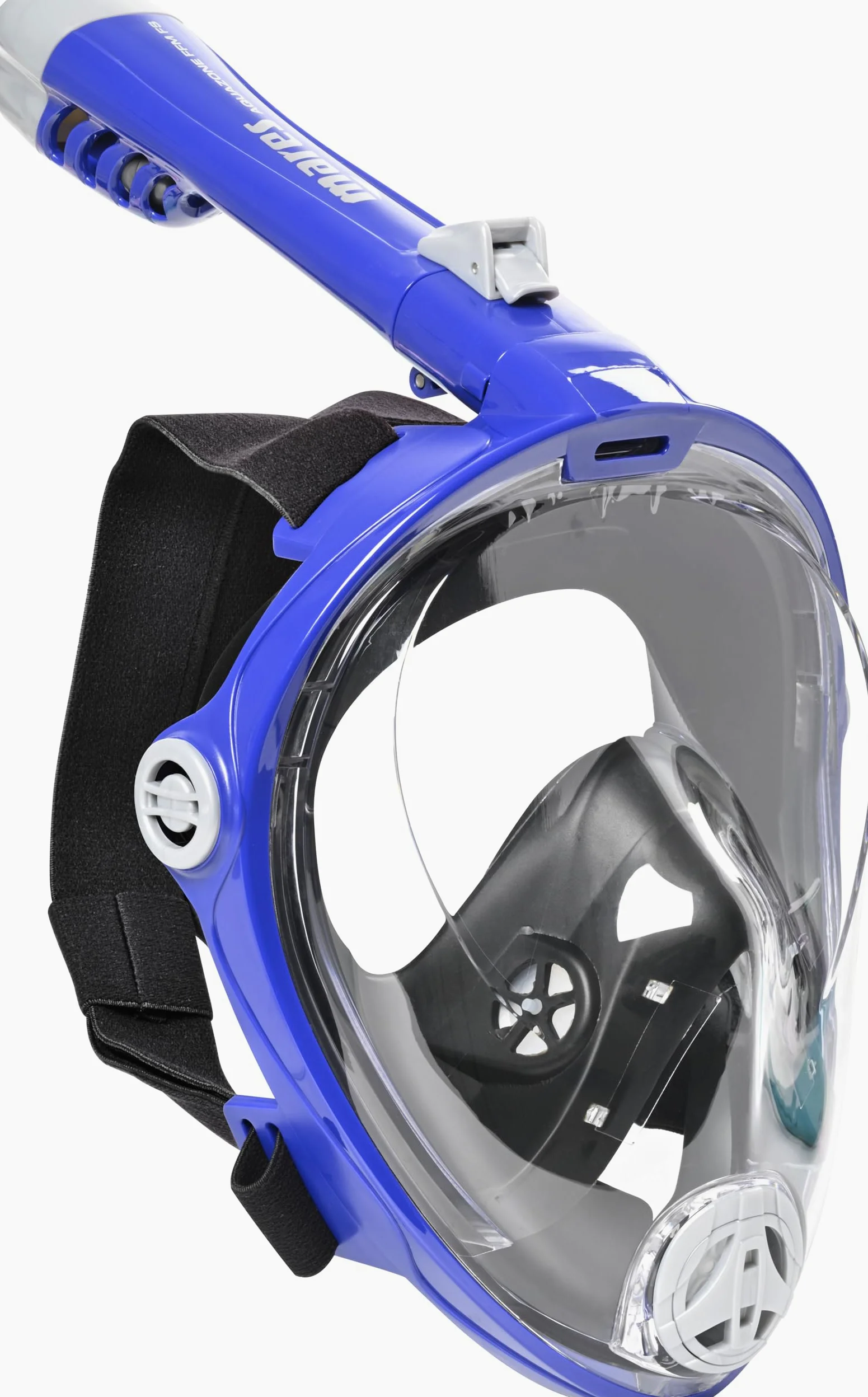 Mares Aquazone Full Face Mask - Maschera Integrale Snorkeling Adulto, Facciale in Silicone, Boccaglio Pieghevole, 3 Taglie