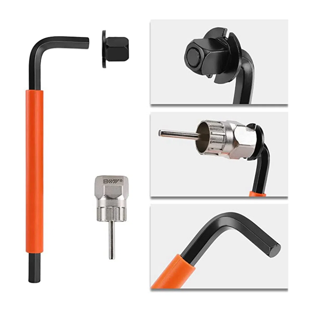 Kit di strumenti per la riparazione della bicicletta, strumento per estrattore della manovella, estrattore della manovella della bici, chiave a brugola esagonale per la rimozione della staffa