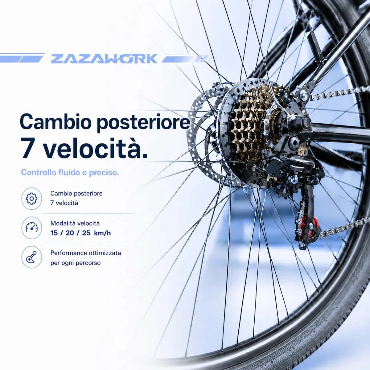 Bici Elettrica Uomo Donna 26 Pollici, E-Bike City con Motore 250W e Batteria 36V 20Ah, Autonomia 120km, Cambio 7 Velocità, Freni a Disco, Bicicletta Elettrica Economica