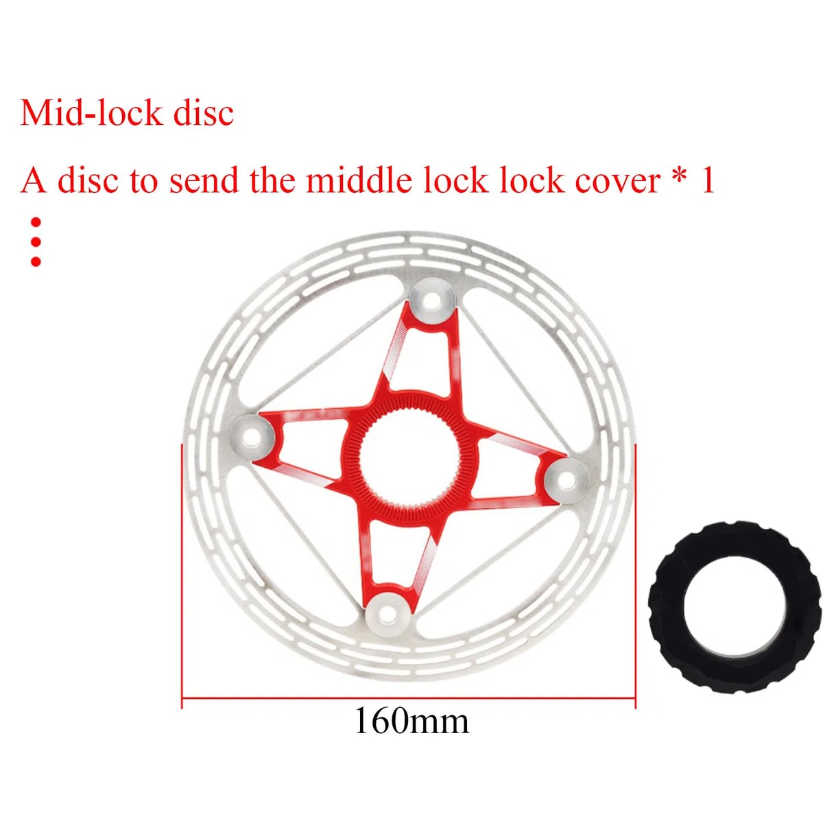 Rotore freno a disco for bicicletta in acciaio inossidabile da 160 mm - Disco freno flottante ad alte prestazioni for mountain bike e bici da strada