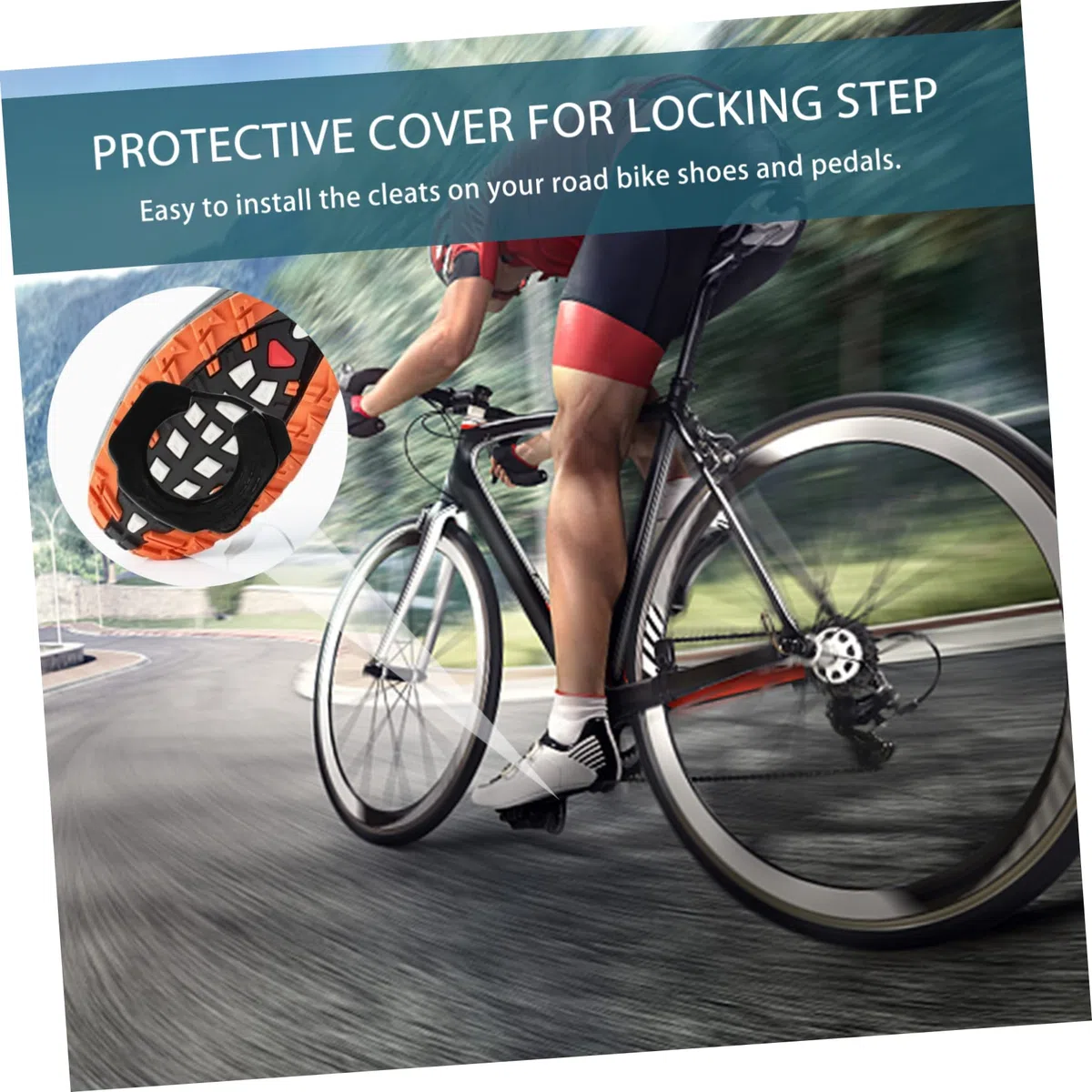 BESPORTBLE 3paia Copertura Per Tacchetti Da Bici Strada Protezione Antiscivolo Per Tacchetti Camminabili Facile Installazione e Rimozione Per Ciclisti e Amanti Delle Due Ruote
