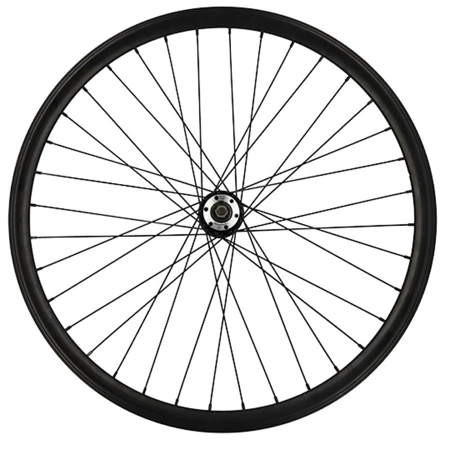 cyclingcolors 1x Ruota Anteriore Completa Bicicletta Cerchione Raggi Mozzo Bici Elettrica VAE Misura 28" compatibile con WHEELYOO 622 Nero