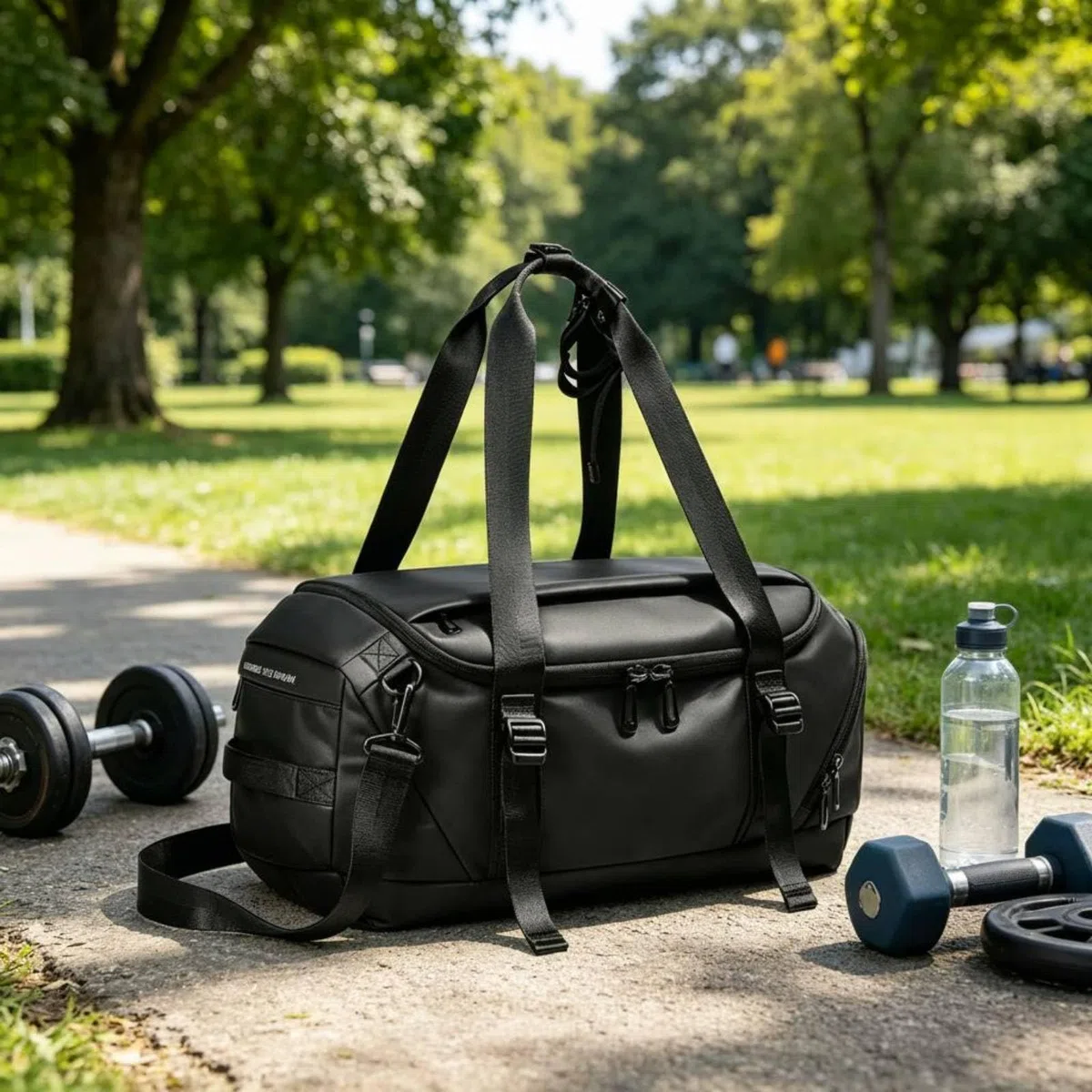 Qianly Zaino Sportivo Impermeabile Grande Capacità Borsa da Viaggio Capiente Trasporto a Mano a Spalla Borsa da Allenamento Multifunzione per Uomini, Outdoor