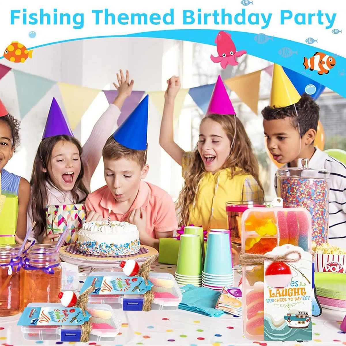 Mini Cassetta da Pesca Forniture da Pesca, Tema Pesce | PVC Forniture da Pesca Porta Esca con Galleggiante per Uomo Donna Ragazza Giovane Adolescente Moglie Marito Figlio Figlia