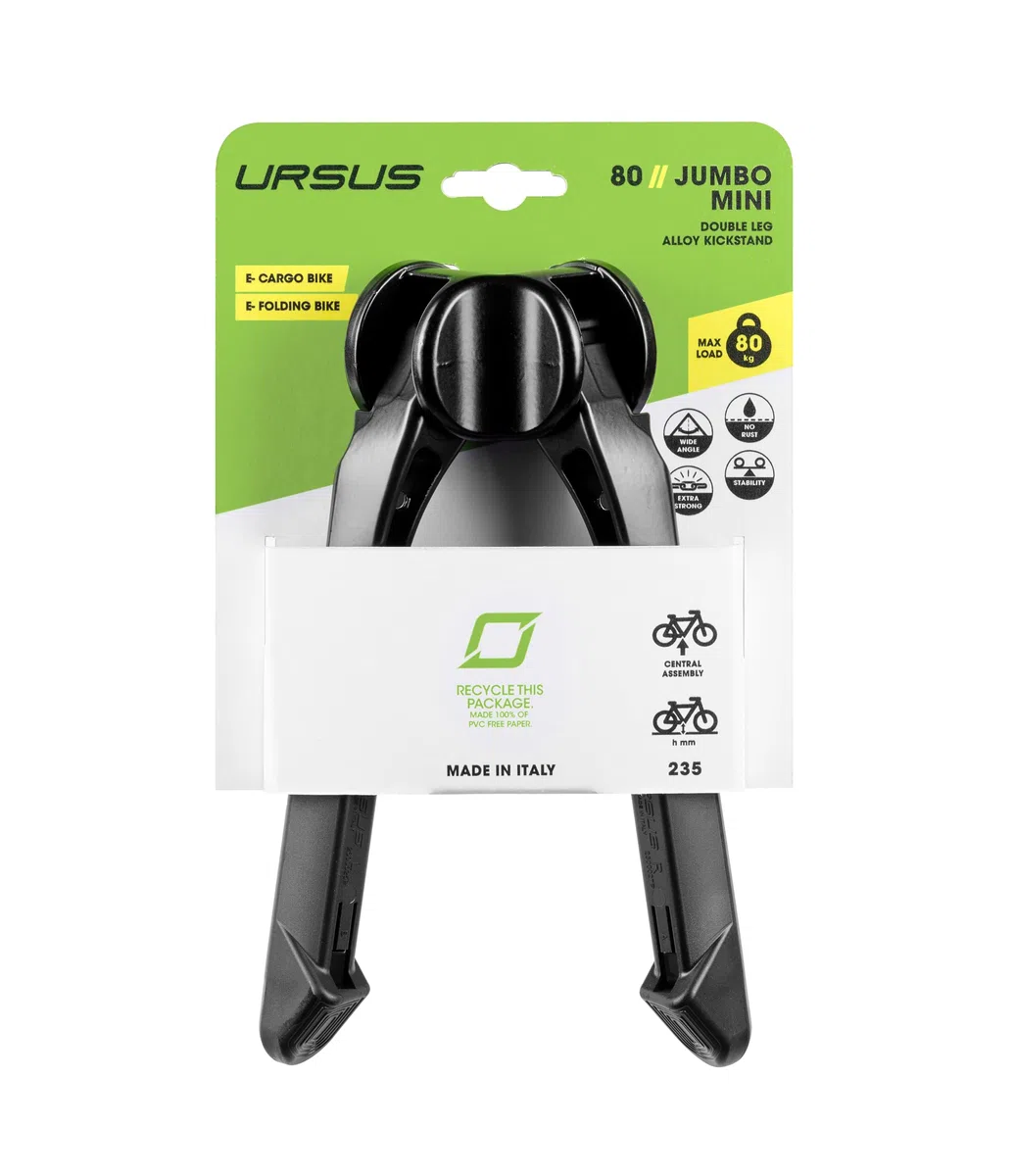 URSUS Jumbo Evo Mini Cavalletto a Doppia Gamba, Nero, 20"