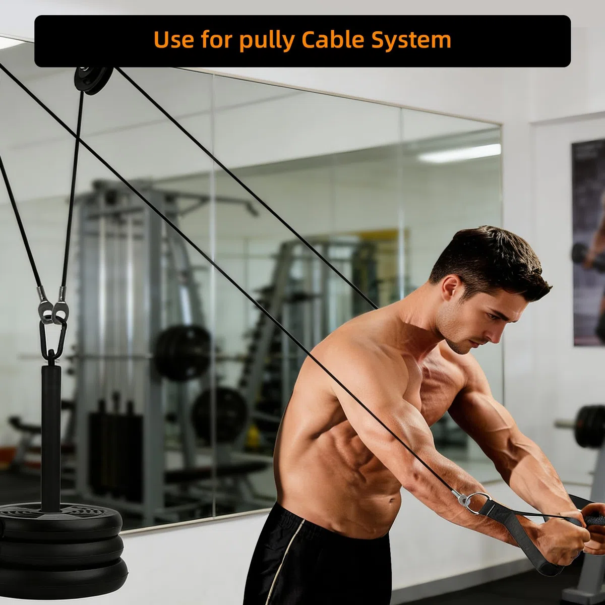 LFJ 10m/20m/30m Fitness Cavo Acciaio, Cavi Carrucola Palestra Multifunzione Regolabile per LAT Machine Attrezzi Pulley Gym Cable