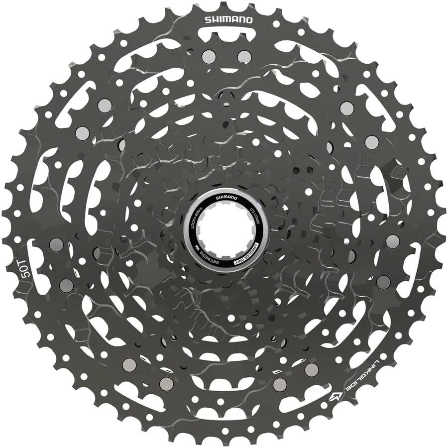 Shimano CUES CS-LG400-11 - Cassetta a 11 velocità, 11-50t, LINKGLIDE, colore: Nero | cassette e ruote libere per bici