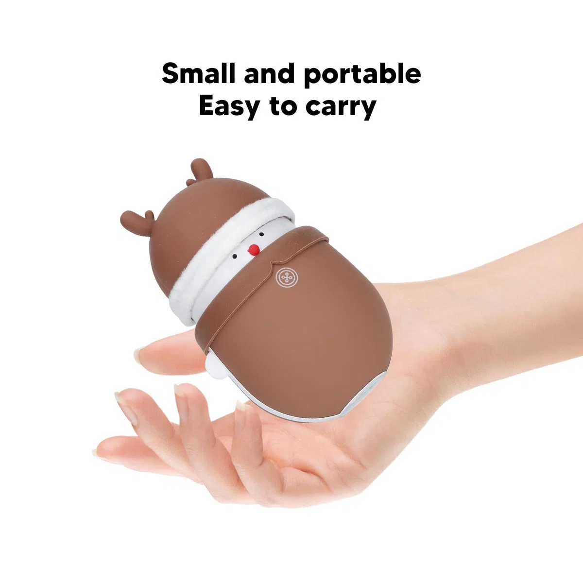 Scaldamani Portatile 2 in 1, Power Bank da 6000 MAh con Luce LED USB Ricaricabile Due Regolazioni della Temperatura Regali per Natale Compleanno Ringraziamento Inverno