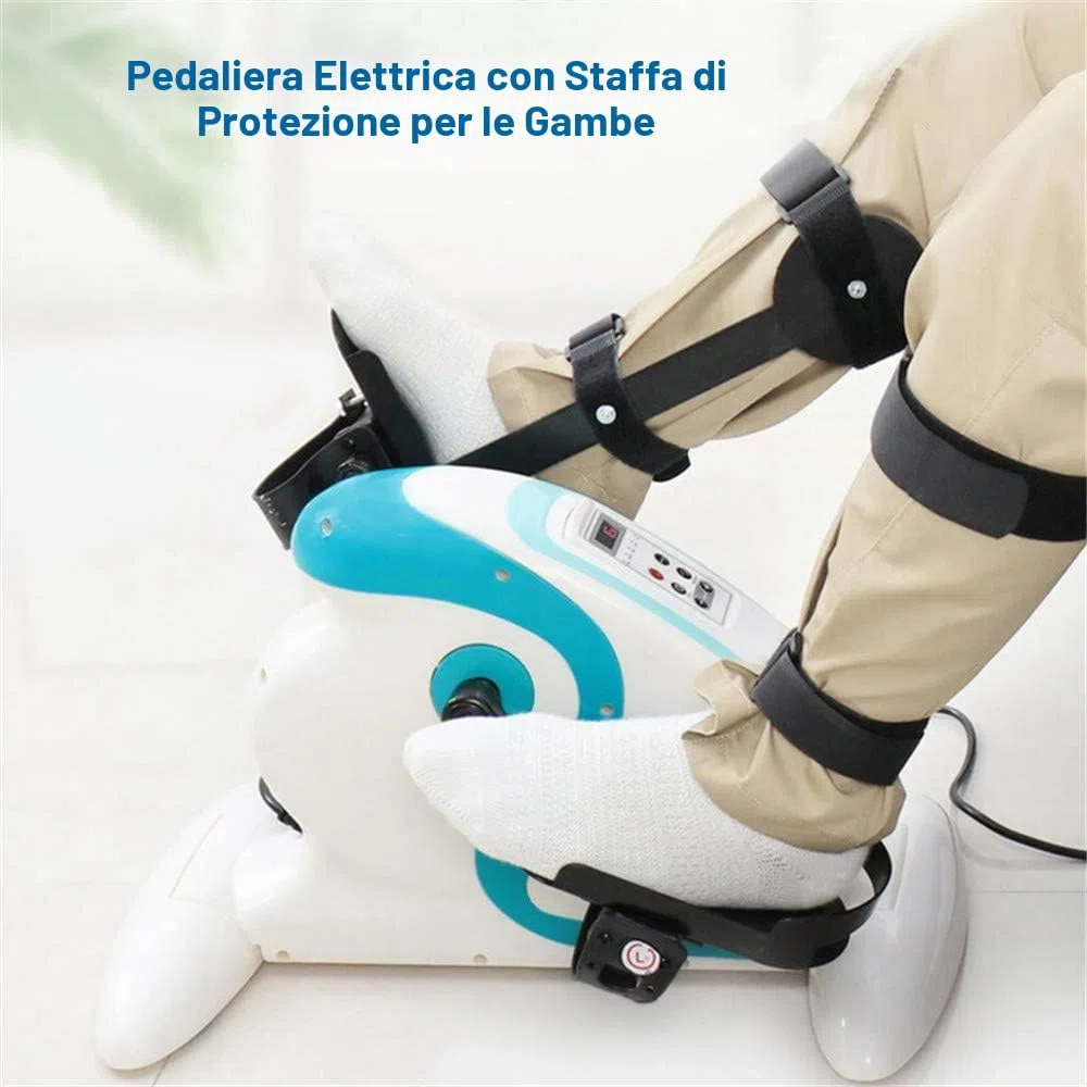 Cyclette Motorizzata/Bicicletta per Disabili E Disabili - Protezione per Gambe di Supporto per Pedaliera Elettrica - Trainer per Bici da Riabilitazione per Fisioterapia Elettronica