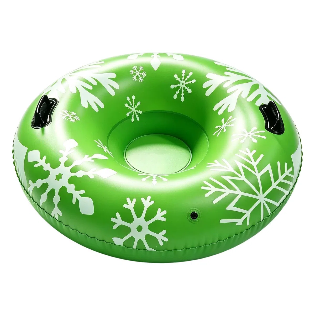 Slittino da neve, 90 x 90 cm, con impugnatura antiscivolo, in PVC, giocattolo a ciambella | Slittino gonfiabile per Natale, ragazze, uomini, donne, sci sul lago sul fiume congelato