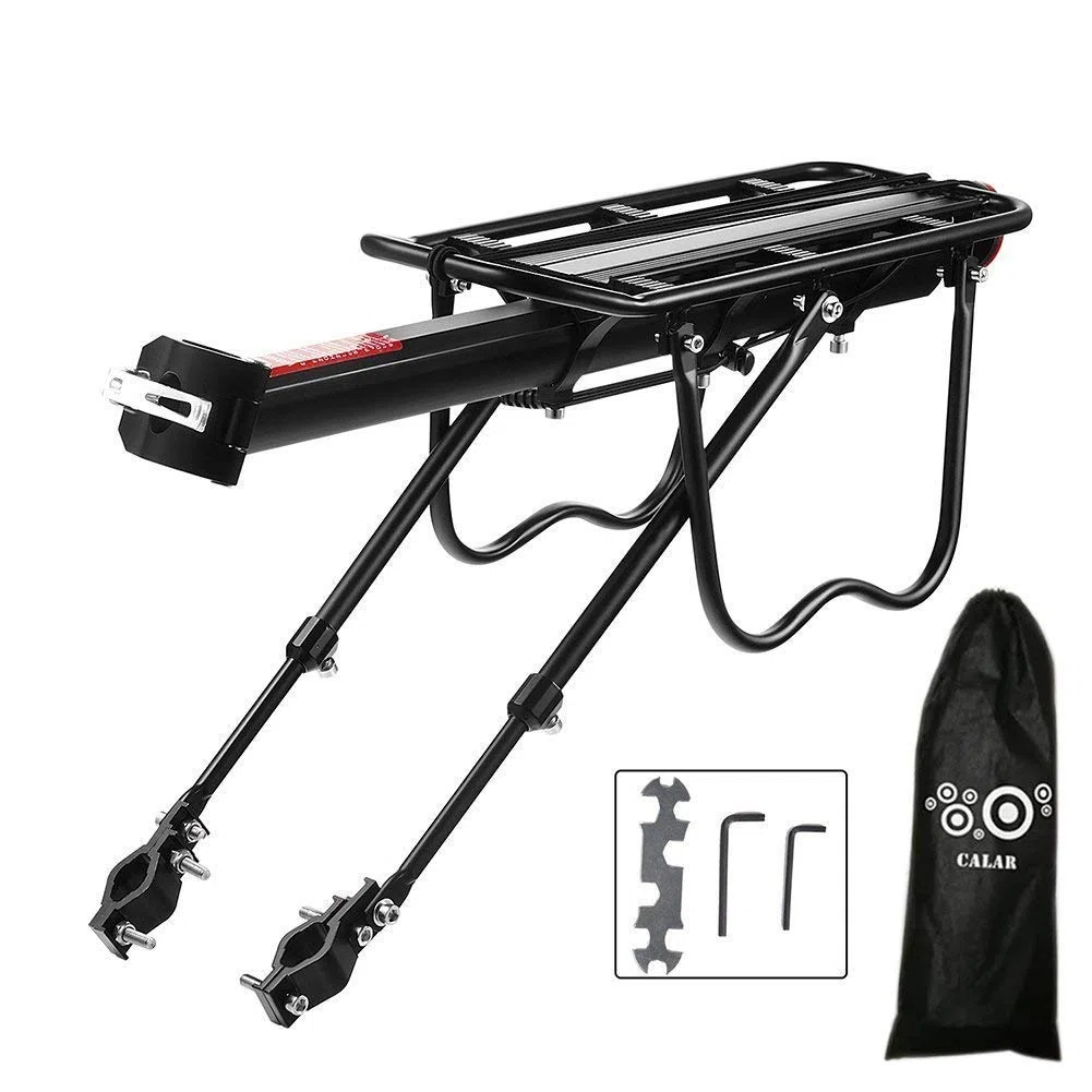 Portapacchi Bici, Alluminio Bici posteriore Rack bicicletta portapacchi ciclismo reggisella Rack Mountain Bike Cargo