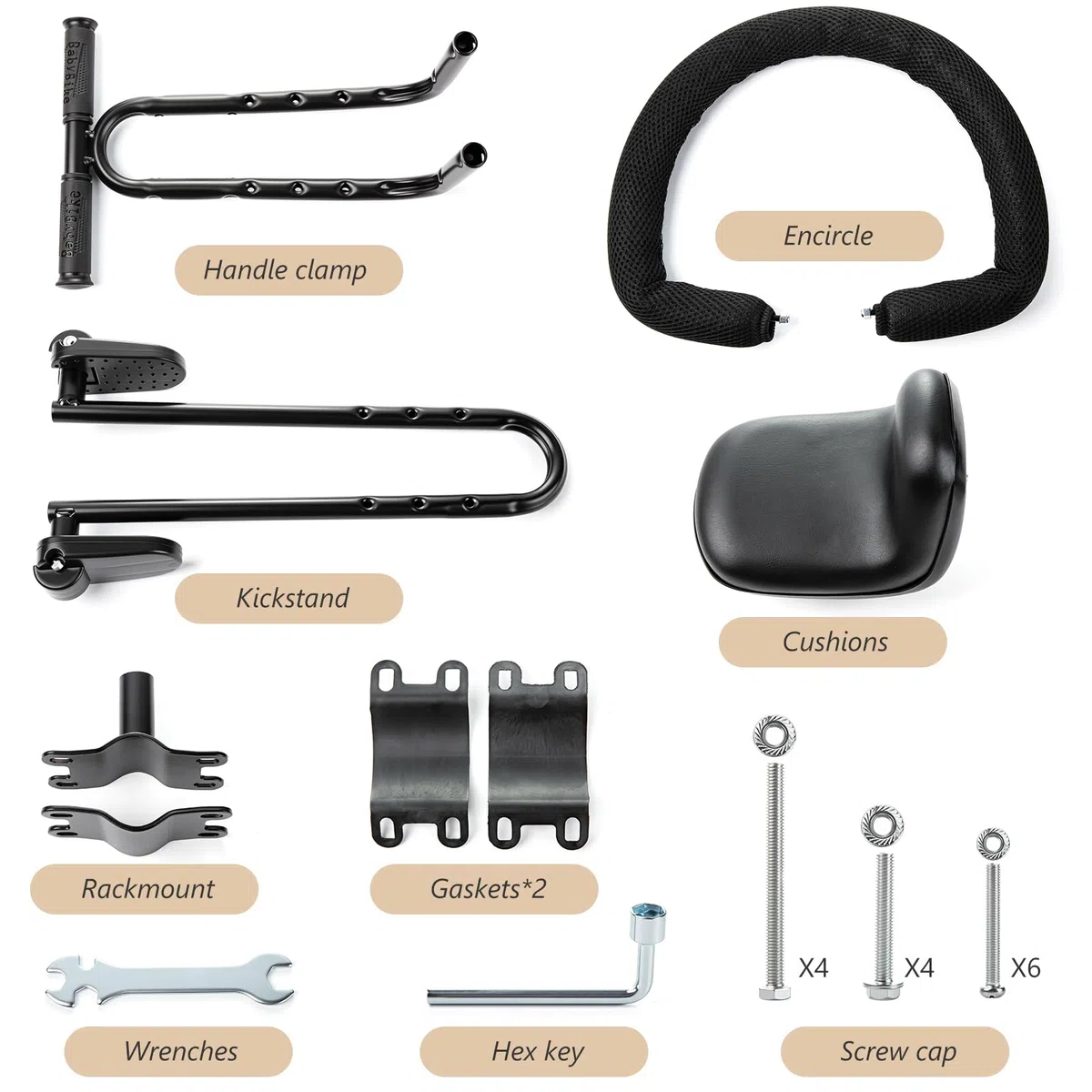 Mountain Bike per Bambini, Sedile Anteriore con braccioli, corrimano a Pedale, seggiolino Regolabile per Bambini, Portata 20 kg, Compatibile con Tutti Gli Adulti MTB