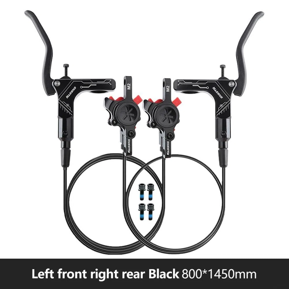 Freno a disco idraulico a doppio pistone per mountain bike, costruzione in lega di alluminio bidirezionale, 1450, 800 mm, dimensioni per dischi da 160 mm, 180 mm, 203 mm, adatti per