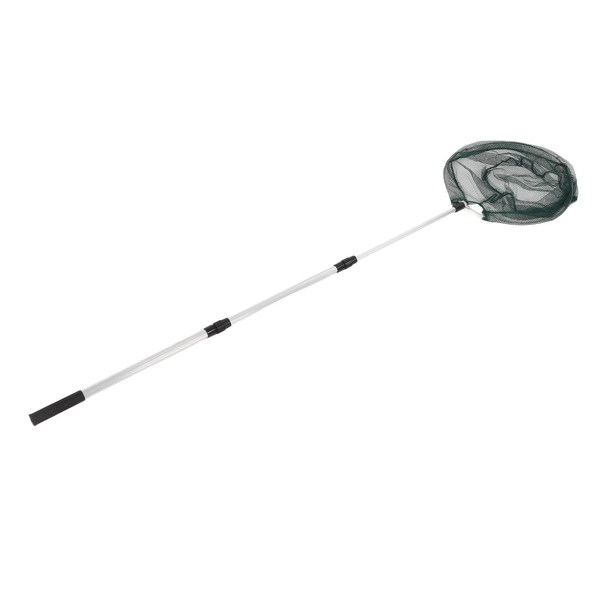 Guadino per Pesci Lega di Alluminio Manico Lungo Telescopico Rete Pesca Resistente per Rilascio delle Catture Acqua Dolce Acqua Salata Gomma Rete in PVC 37 cm Diametro
