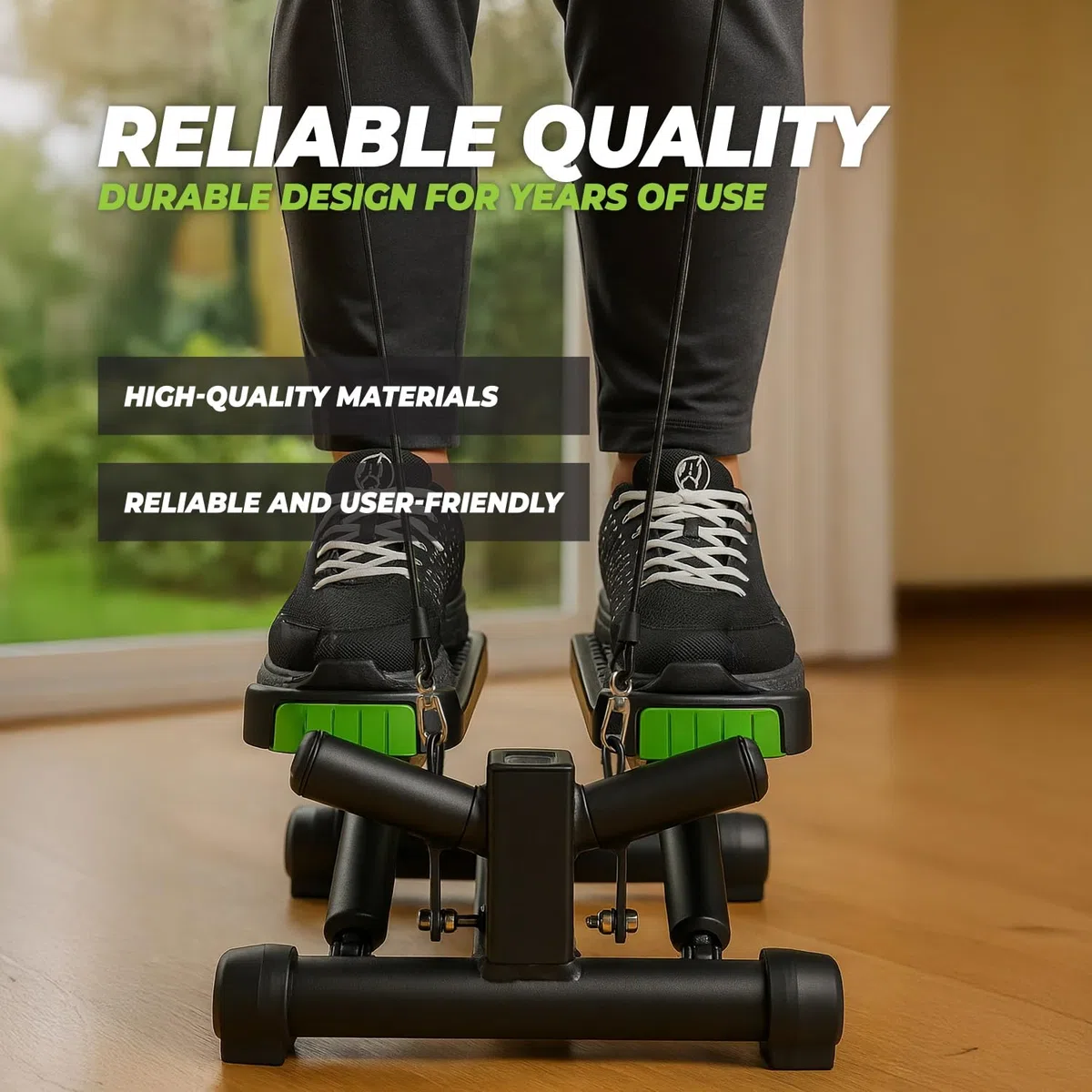 VirtuFit ST10 2 in 1 Side Stepper - con Computer e Cavi di Resistenza