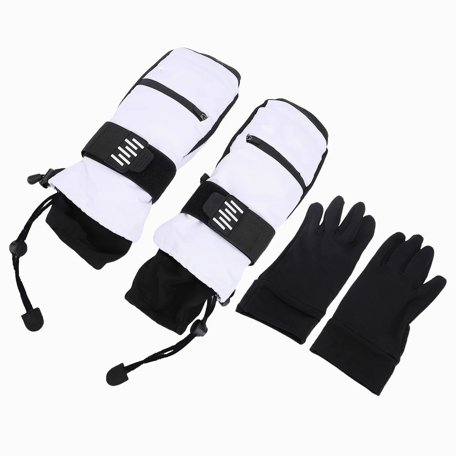 Snowboard Fäustlings Invernali Flessibili Polso Protezione da Palma da Palmo per Uomini Donne Sciare Fuori Lavoro All'aperto Nylon Bianco e
