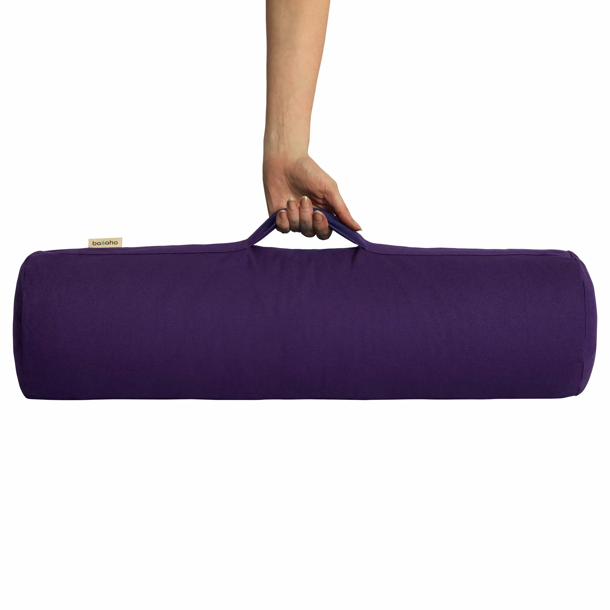 basaho Bolster Yoga Cuscino | Cotone Organico | Gusci di Grano Saraceno | Rivestimento Lavabile Rimovibile
