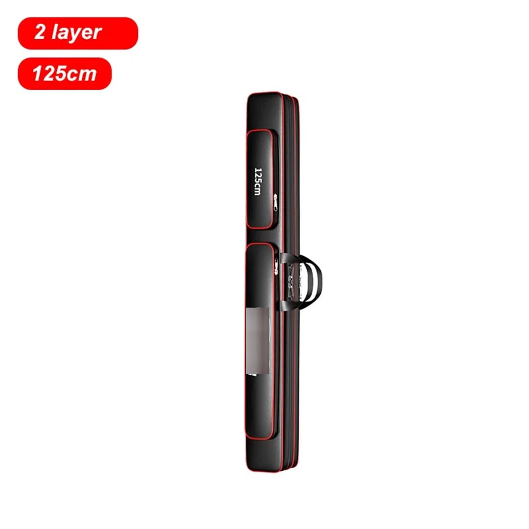 Suwequest Borsa da pesca Oxford a 2/3 strati, porta canne da pesca, borsa per attrezzi da pesca, borsa impermeabile per attrezzatura da pesca, 2 strati, 130 cm