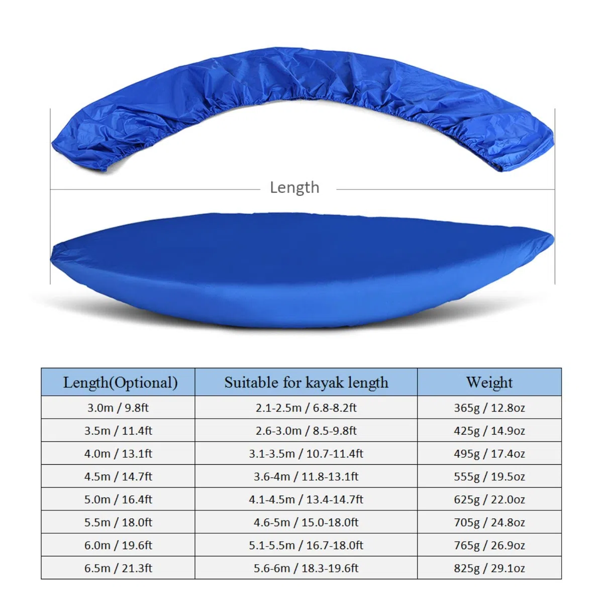 Copertura Professionale Universale per Canoa Kayak per Barche Copertura Antipolvere Scudo Impermeabile Resistente ai Raggi UV per Copertura Canoa Kayak per Barche-Blu 5m