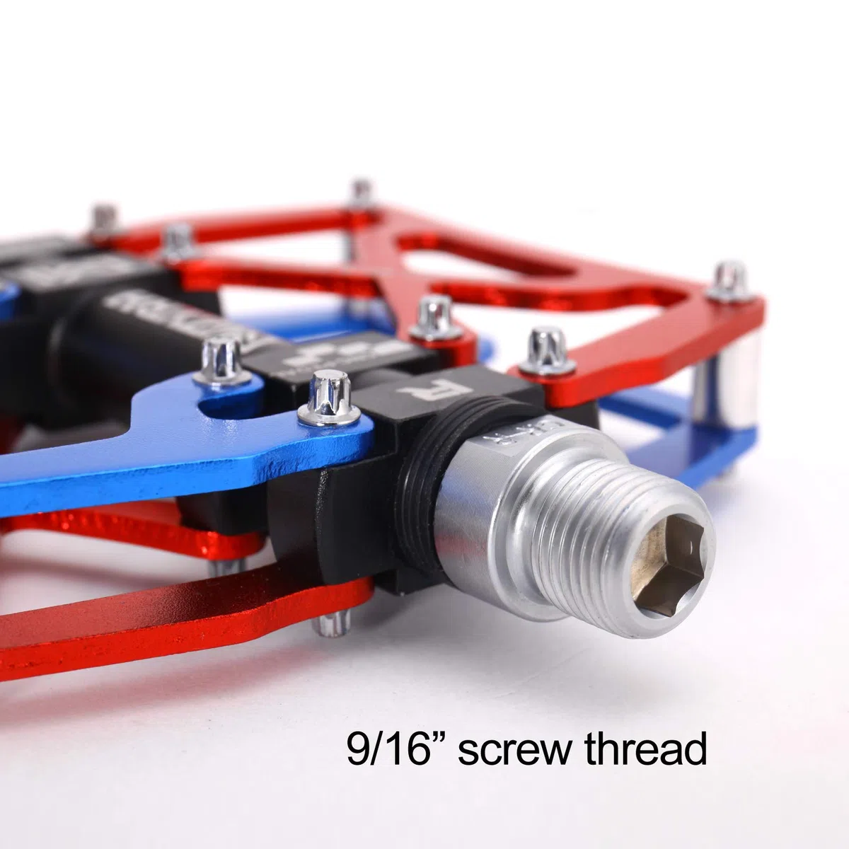 MZYRH Pedali per mountain bike, ultra resistenti, colorati, lavorati a CNC, 9/16", sigillati con 3 cuscinetti