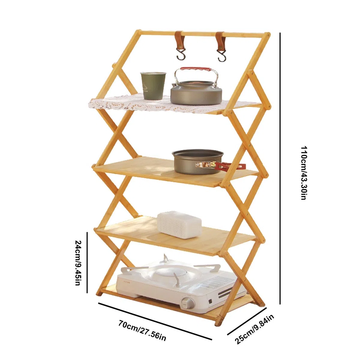 Mensola portaoggetti da bagno - Unità cucina da campeggio | Ripiani da campeggio pieghevoli | Tavoli pieghevoli | Rastrelliere portatili da campeggio multilivello | Scaffale da campeggio resistente