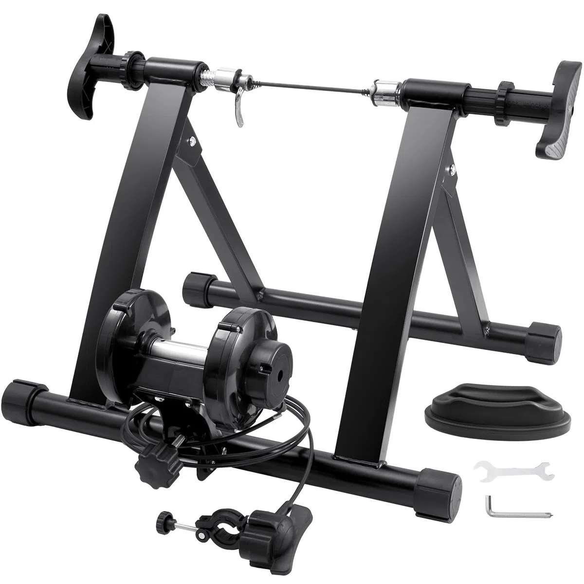 VEVOR Supporto per Allenamento Fisico, Supporto Magnetico per Cyclette per Ruote 26-29 Pollici, 8 Impostazioni di Resistenza, Portatile per Esercizi di Ciclismo Indoor, con Leva a Sgancio Rapido